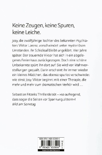 Buchcover und Innenansicht für das Buch: Die Therapie