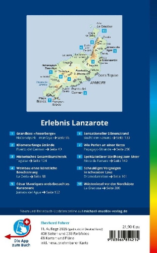 Buchcover und Innenansicht für das Buch: MICHAEL MÜLLER Reiseführer Lanzarote