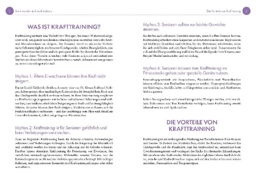 Buchcover und Innenansicht für das Buch: 10-Minute Strength Training Exercises for Seniors
