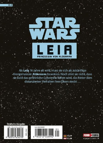 Buchcover und Innenansicht für das Buch: Star Wars - Leia, Prinzessin von Alderaan (Manga) 01