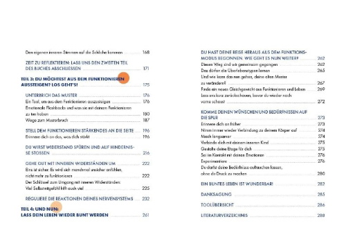Buchcover und Innenansicht für das Buch: Raus aus dem Funktionsmodus - zurück zu dir