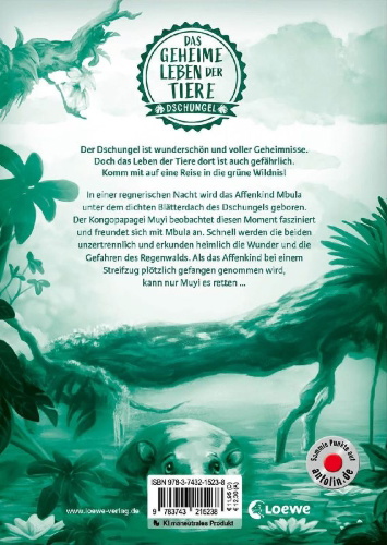 Buchcover und Innenansicht für das Buch: Das geheime Leben der Tiere (Dschungel) - Freundschaft im Regenwald