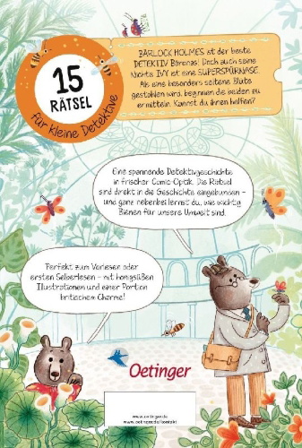 Buchcover und Innenansicht für das Buch: Ivy and Bearlock Holmes - The Case of the Missing Flower