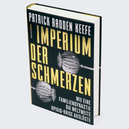 Buchcover und Innenansicht für das Buch: Empire of Pain: The Secret History of the Sackler Dynasty