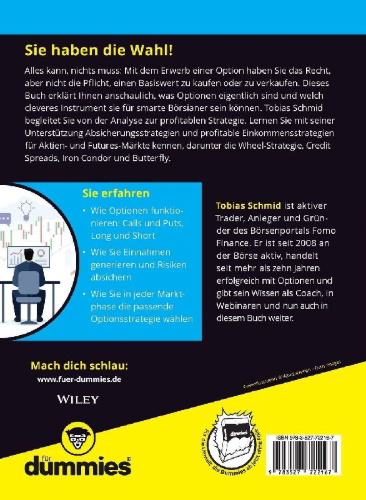 Buchcover und Innenansicht für das Buch: Optionshandel für Dummies