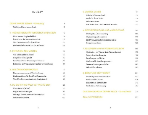 Buchcover und Innenansicht für das Buch: Lebe deine Sensibilität!