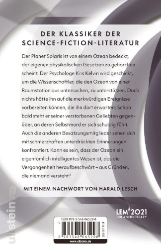 Buchcover und Innenansicht für das Buch: Solaris