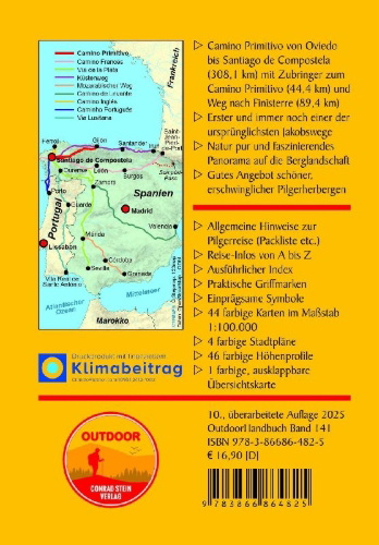 Buchcover und Innenansicht für das Buch: Spanien: Jakobsweg Camino Primitivo