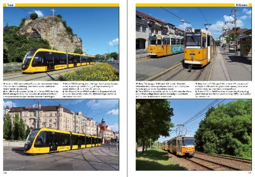 Buchcover und Innenansicht für das Buch: U-Bahn, S-Bahn & Tram in Budapest
