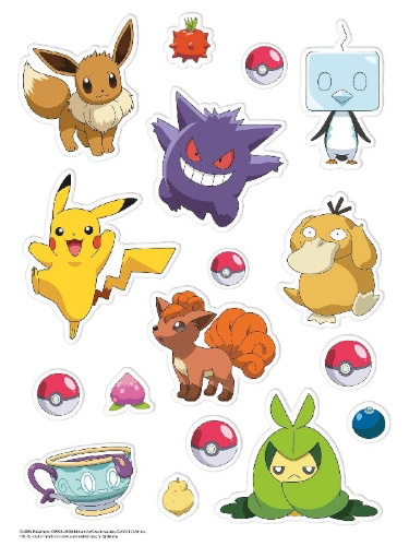 Buchcover und Innenansicht für das Buch: Pokémon: Malspaß mit 3D-Stickern