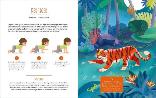Buchcover und Innenansicht für das Buch: Spring wie ein Känguru!