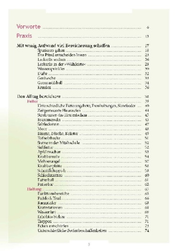 Buchcover und Innenansicht für das Buch: Enrichment für Pferde