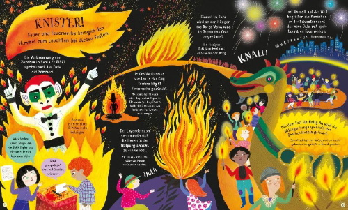 Buchcover und Innenansicht für das Buch: Feste aus aller Welt entdecken