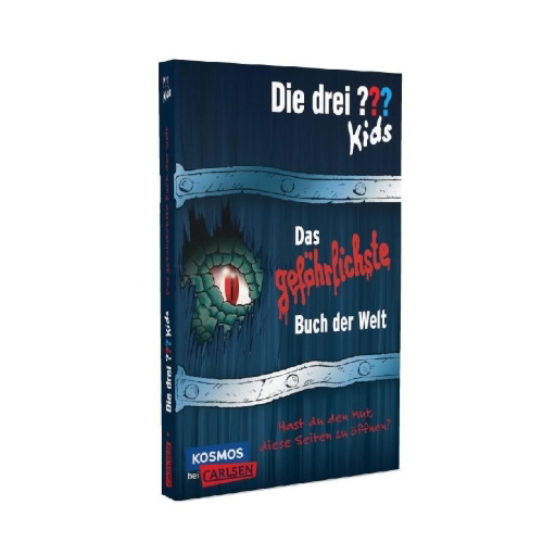 Buchcover und Innenansicht für das Buch: Die drei ??? Kids: Das gefährlichste Buch der Welt