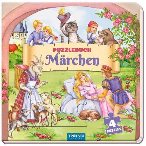 Buchcover und Innenansicht für das Buch: Trötsch Pappenbuch Puzzlebuch Märchen