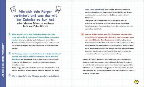 Buchcover und Innenansicht für das Buch: Puberty Is Gross But Also Really Awesome