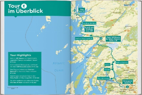 Buchcover und Innenansicht für das Buch: MARCO POLO Camper Guide Schottland