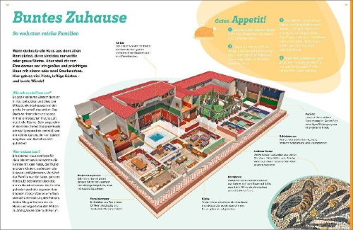 Buchcover und Innenansicht für das Buch: WAS IST WAS Das alte Rom. Eine Stadt verändert die Welt