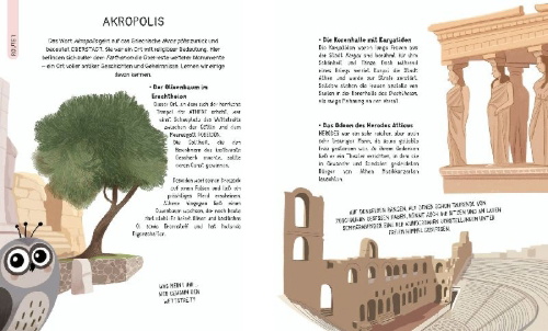 Buchcover und Innenansicht für das Buch: Für kleine Entdecker Athen