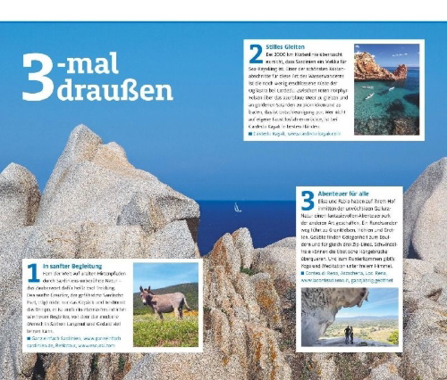 Buchcover und Innenansicht für das Buch: ADAC Reiseführer plus Sardinien