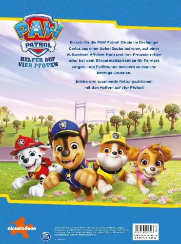 Buchcover und Innenansicht für das Buch: PAW Patrol: Mein liebster Geschichtenschatz