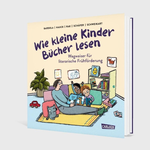 Buchcover und Innenansicht für das Buch: Wie kleine Kinder Bücher lesen
