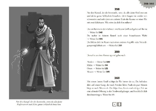 Buchcover und Innenansicht für das Buch: Warlock of Firetop Mountain