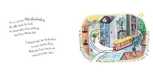 Buchcover und Innenansicht für das Buch: Die ganz besonders nette Straßenbahn