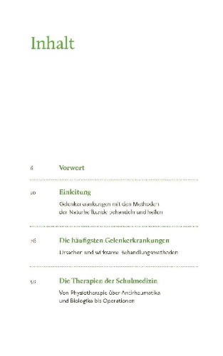 Buchcover und Innenansicht für das Buch: Die Natur-Docs - Meine besten Heilmittel für Gelenke. Arthrose, Rheuma und Schmerzen