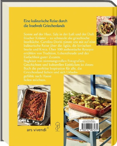 Buchcover und Innenansicht für das Buch: Griechische Inselküche