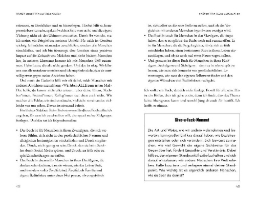 Buchcover und Innenansicht für das Buch: Don't give a fuck