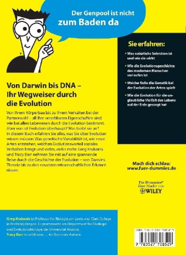 Buchcover und Innenansicht für das Buch: Evolution für Dummies