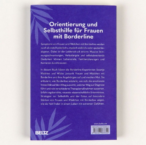Buchcover und Innenansicht für das Buch: Die Welt der Frauen und Mädchen mit Borderline