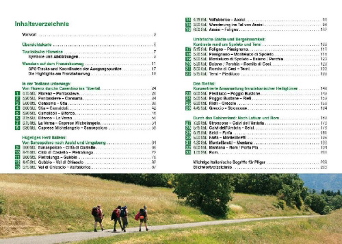 Buchcover und Innenansicht für das Buch: ROTHER Wanderführer Franziskusweg