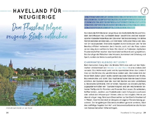 Buchcover und Innenansicht für das Buch: Wochenend und Wohnmobil - Kleine Auszeiten Berlin & Brandenburg mit Spreewald
