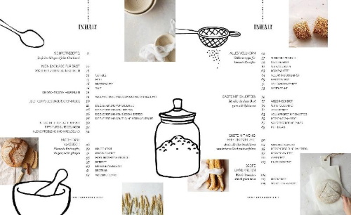 Buchcover und Innenansicht für das Buch: Brot backen mit Christina