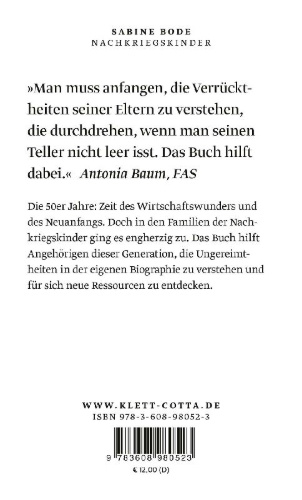 Buchcover und Innenansicht für das Buch: Nachkriegskinder