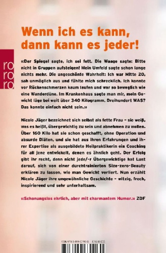 Buchcover und Innenansicht für das Buch: Die Fettlöserin