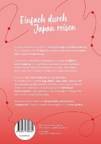 Buchcover und Innenansicht für das Buch: Reiseführer Japan - Reiserouten, Highlights, Inspiration