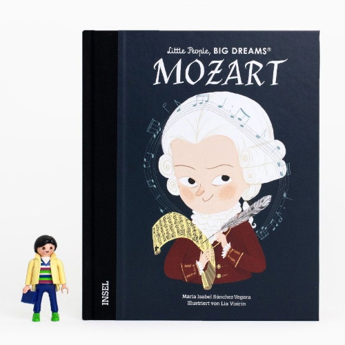 Buchcover und Innenansicht für das Buch: Little People, Big Dreams: Wolfgang Amadeus Mozart