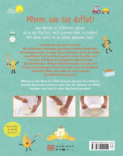 Buchcover und Innenansicht für das Buch: Heute back ich ... Brot!
