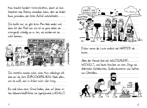 Buchcover und Innenansicht für das Buch: Diary of a Wimpy Kid 10 - Old School