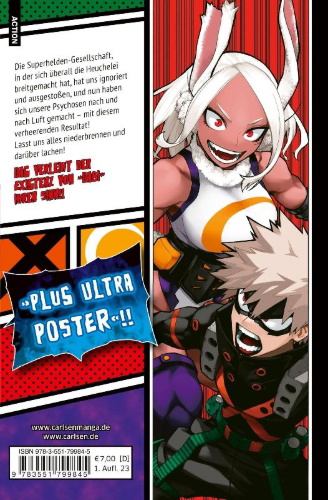 Buchcover und Innenansicht für das Buch: Boku no Hero Academia