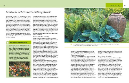 Buchcover und Innenansicht für das Buch: Pflegeleichter Garten