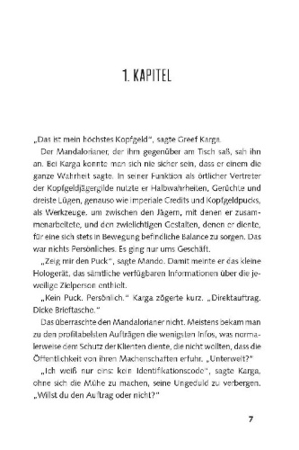Buchcover und Innenansicht für das Buch: Star Wars: The Mandalorian Junior Novel