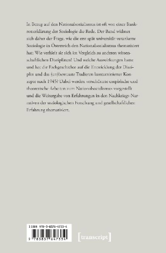 Buchcover und Innenansicht für das Buch: Die Soziologie und der Nationalsozialismus in Österreich