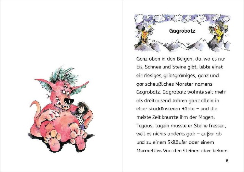 Buchcover und Innenansicht für das Buch: Monsterspuk und Drachenflug