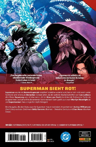 Buchcover und Innenansicht für das Buch: Superman #24-#27; Superman: Lex Luthor Special #1, Summer of Superman Special #1