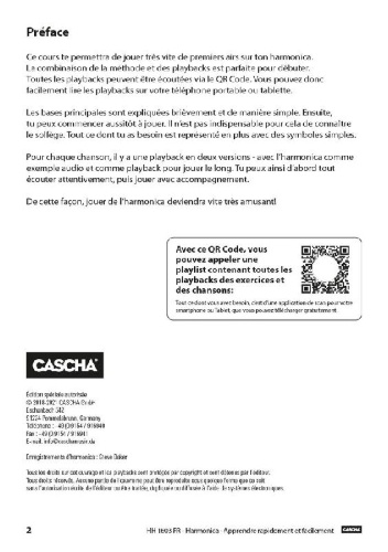 Buchcover und Innenansicht für das Buch: Harmonica - Apprendre rapidement et facilement