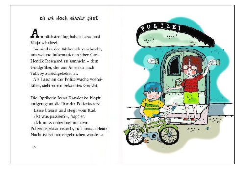 Buchcover und Innenansicht für das Buch: LasseMaja Detektivbyra - Filmmysteriet
